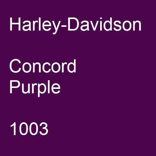 Harley-Davidson, Concord Purple, 1003.